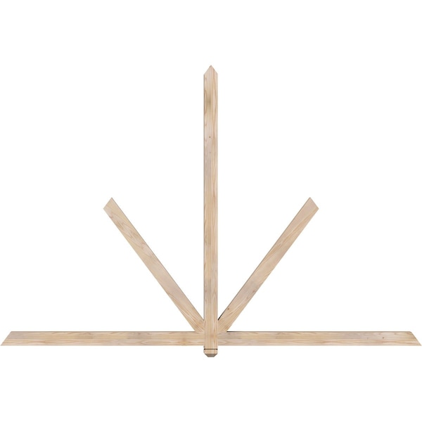 Ekena Millwork Kennewick Smooth Timber Gable Bracket, Douglas Fir, 108"W x 72"H x 3 1/2"D x 3 1/2"F, 16/12 Pitch GBW108X72X0404KEN00SDF - main